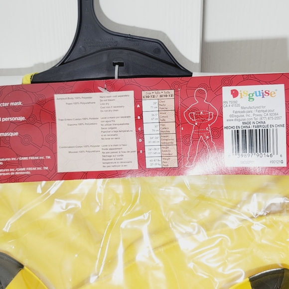 COPY - NEW Pokemon Pikachu Child Costume Size Large (10-12) - Picture 5 of 5